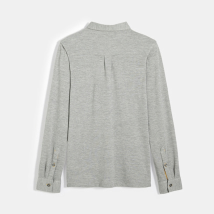 Avis Chemise manches longues en jersey piqué grise garçon OKAIDI 2