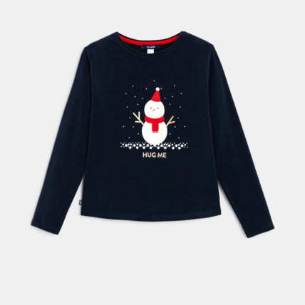 Avis T-shirt de Noël bleu fille OKAIDI 1