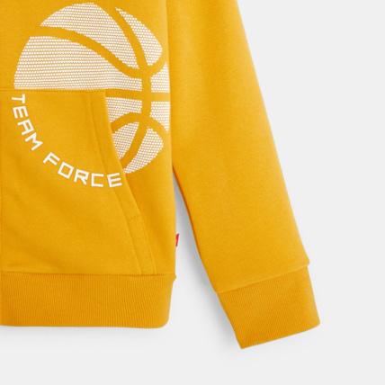 Avis Sweat zippé à capuche à motif sport jaune garçon OKAIDI 3