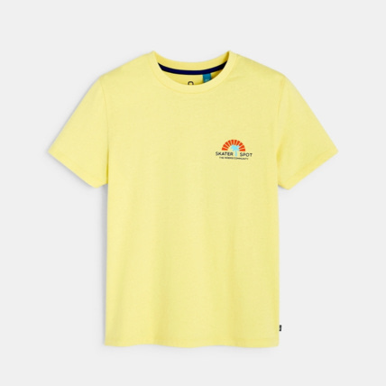 Avis T-shirt over size motif skate jaune garçon OKAIDI 1