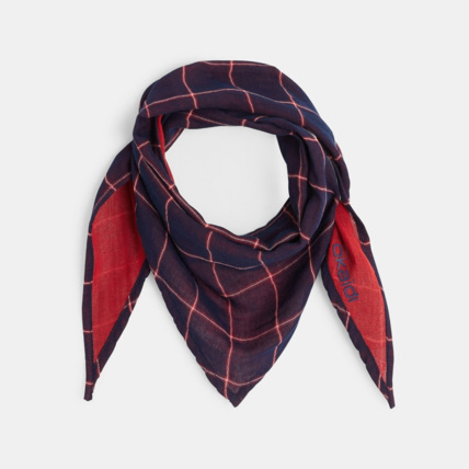 Avis Foulard triangle recto verso bleu fille OKAIDI 1