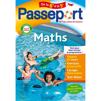 Avis Passeport Maths De la 6e à la 5e - Cahier de vacances 2023 Hachette Éducation 1