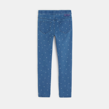 Avis Treggings en jean motif cerises bleu fille OKAIDI 3