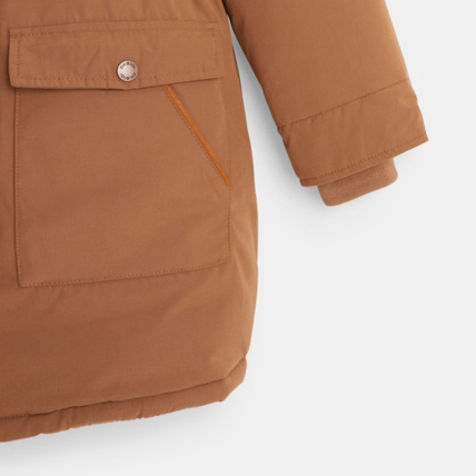 Avis Parka chaude et déperlante à capuche marron fille OKAIDI 5