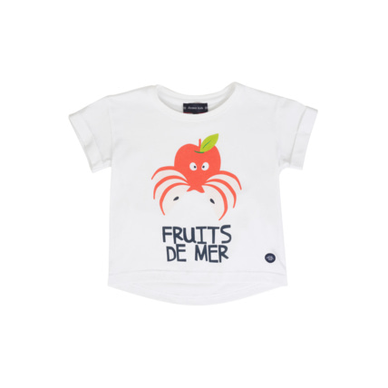 Avis T-shirt loose "Fruits de mer" Kids - coton léger - Blanc ARMOR-LUX 1