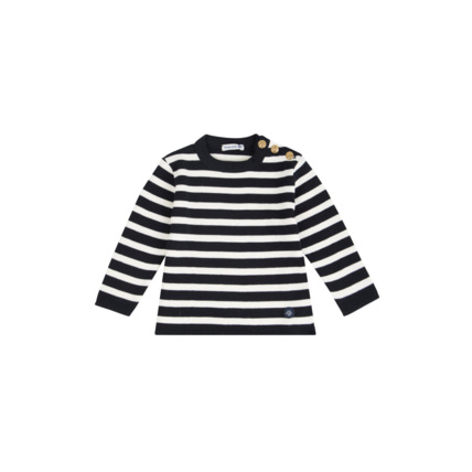 Avis Pull Marin rayé "Riec" Kids - laine - Navire/Nature ARMOR-LUX 1