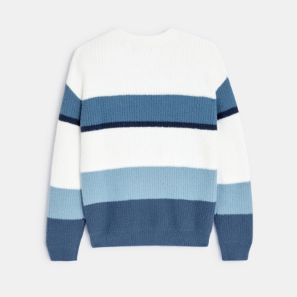Avis Pull rayé col rond bleu fille OKAIDI 4