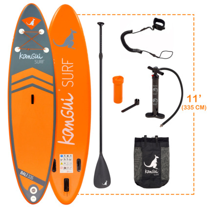 Avis Stand up Paddle SUP gonflable + pagaie + sac à dos + pompe haute pression + leash + kit de réparation Kangui 4