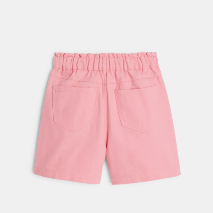 Avis Short taille haute en toile unie rose fille OKAIDI 4