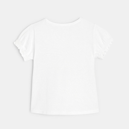 Avis T-shirt à message "Today is beautiful" blanc fille OKAIDI 3
