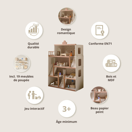 Avis Grande maison de poupées en bois Fleur Petite Amélie 4