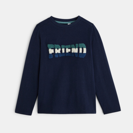 Avis T-shirt manches longues FRIEND bleu garçon OKAIDI 2