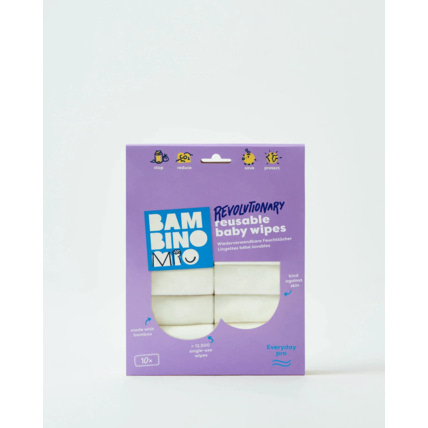 Avis Lot de 10 lingettes bébé lavables révolutionnaires Extra+ BAMBINO MIO 3