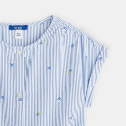 Avis Robe d'été rayée bleue fille OKAIDI 3