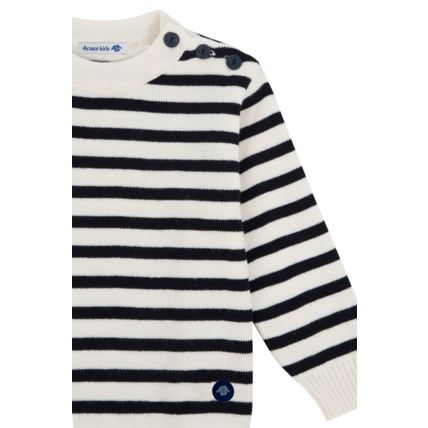 Avis Pull marin rayé "Fouesnant" Kids - Nature/Navire ARMOR-LUX 2