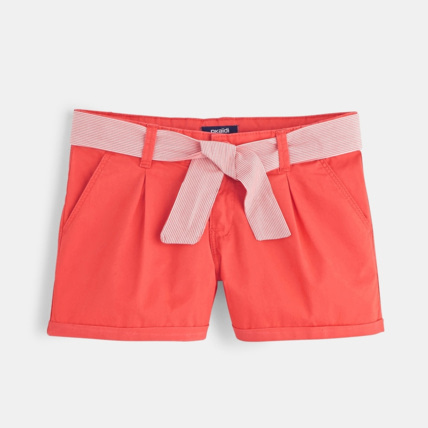 Avis Short en toile rouge fille OKAIDI 1