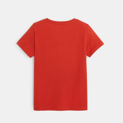 Avis T-shirt sequins magiques message et animal orange garçon OKAIDI 3