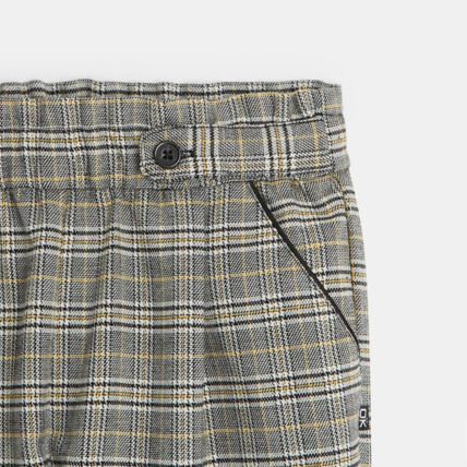 Avis Pantalon à carreaux à taille élastiquée gris fille OKAIDI 3