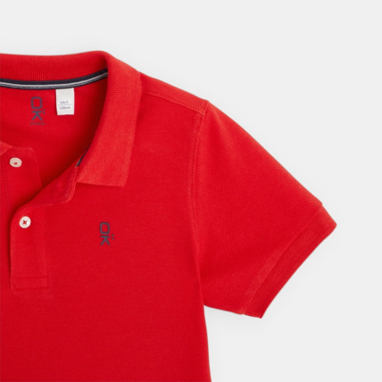 Avis Polo en coton piqué rouge garçon OKAIDI 2