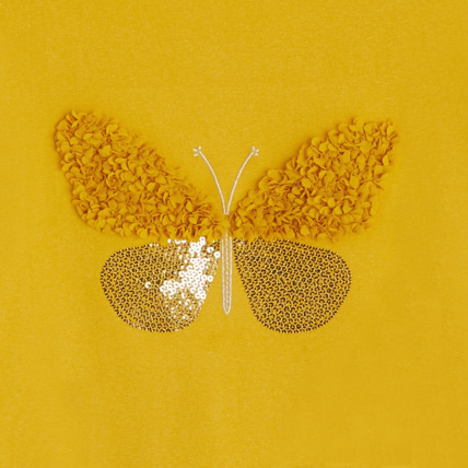 Avis T-shirt à motif papillon jaune fille OKAIDI 3