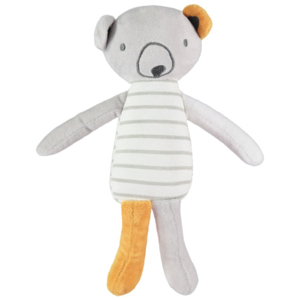 Avis Peluche forme ourson à rayures et détails brodés Prémaman 1