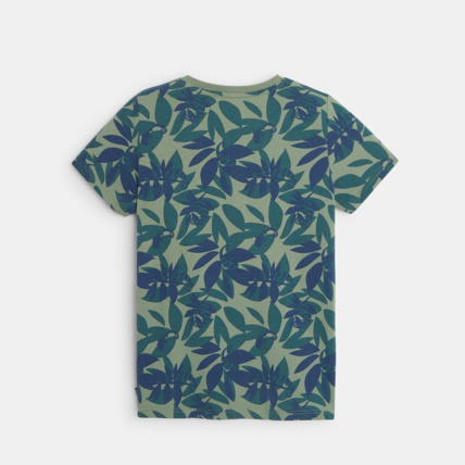 Avis T-shirt imprimé à message brodé vert garçon OKAIDI 3