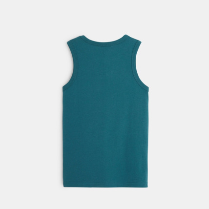 Avis Débardeur uni en coton écoresponsable bleu garçon OKAIDI 3