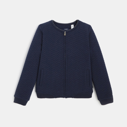 Avis Sweat-shirt zippé doublé en moumoute bleu fille OKAIDI 2