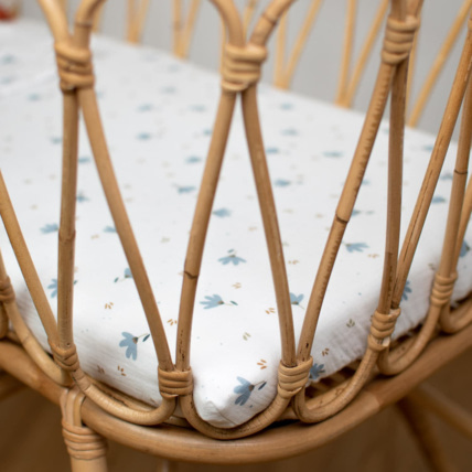 Avis Drap housse berceau en gaze de coton, Bleuet Sevira Kids 2