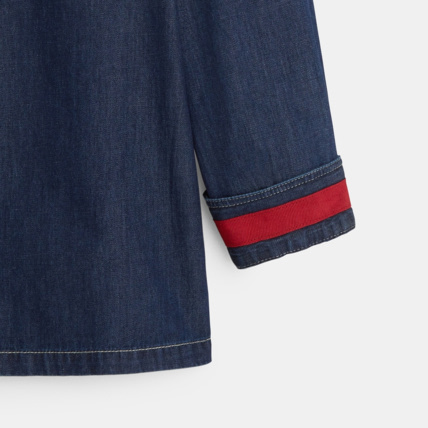 Avis Chemise manches longues en jean brut bleue garçon OKAIDI 4