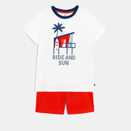 Avis Pyjama-short 2 pièces en jersey rouge garçon OKAIDI 2