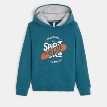 Avis Sweat-shirt à capuche à message bleu garçon OKAIDI 2