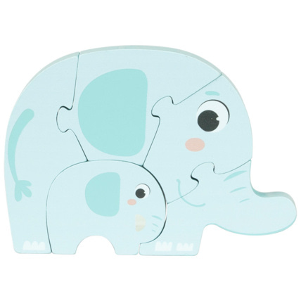 Avis Puzzle éléphant et son bébé Crazy colors 2.0 - 5 pièces Prémaman 1