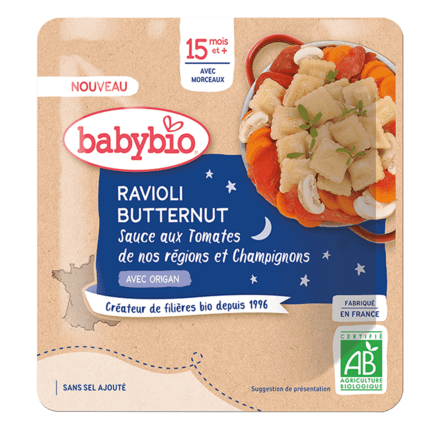 Avis Ravioli Butternut sauce aux Tomates de nos régions et Champignons Babybio 2
