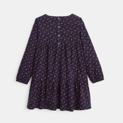 Avis Robe évasée en velours côtelé motif fleuri rose fille OKAIDI 4