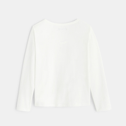 Avis T-shirt à motif pailleté Magic blanc fille OKAIDI 3