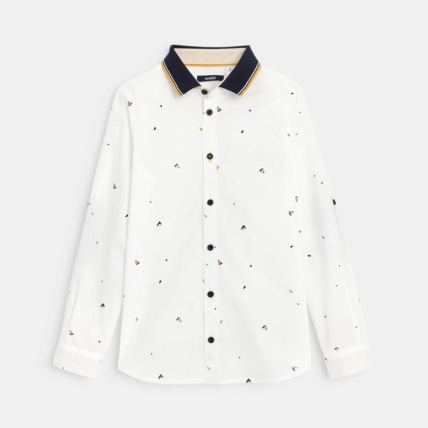 Avis Chemise à petits motifs bleue garçon OKAIDI 1