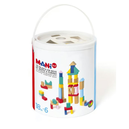Avis Baril 75 blocs en bois et boîte à formes Sensibul création Oxybul 1