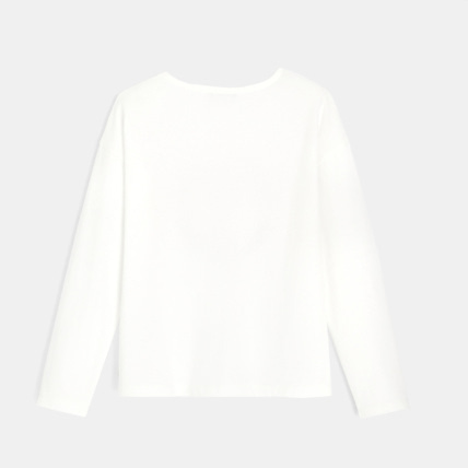Avis T-shirt motif et message coeur blanc fille OKAIDI 3
