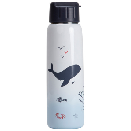 Avis Gourde en métal avec paille Pretty sea 380 ml Prémaman 1