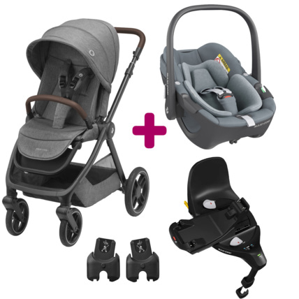 Avis Poussette duo Oxford + siège auto Pebble 360 pro + base familyfix 360 pro Maxi-Cosi 3