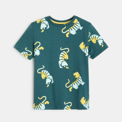 Avis T-shirt imprimé motif tigre vert garçon OKAIDI 2
