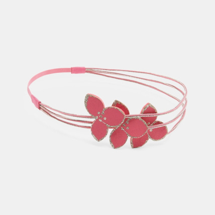 Avis Headband élastiqué à fleurs rose fille OKAIDI 1