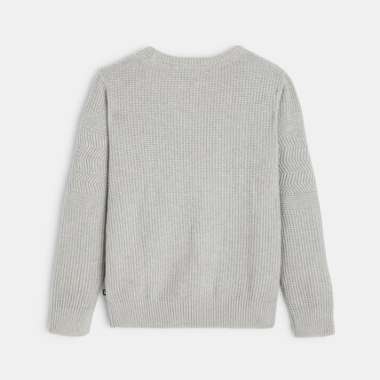 Avis Pull côtelé fantaisie gris garçon OKAIDI 3