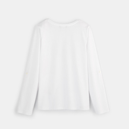 Avis T-shirt à motifs 3D blanc fille OKAIDI 2