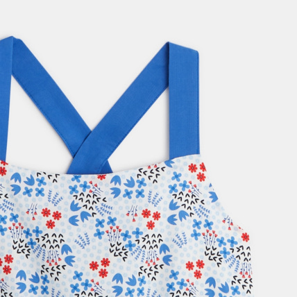 Avis Robe fleurie à bretelles bleue fille OKAIDI 2