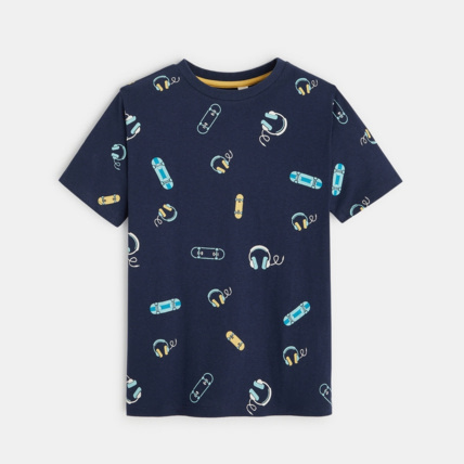 Avis T-shirt imprimé manches courtes bleu garçon OKAIDI 1