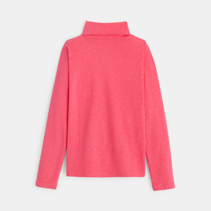 Avis T-shirt col roulé imprimé rose fille OKAIDI 3