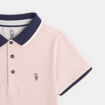 Avis Polo uni manches courtes rose garçon OKAIDI 2