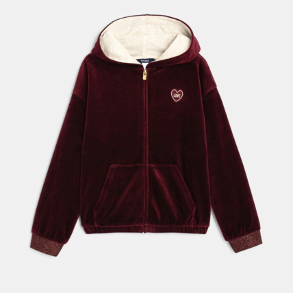 Avis Sweat-shirt en velours éponge violet fille OKAIDI 2